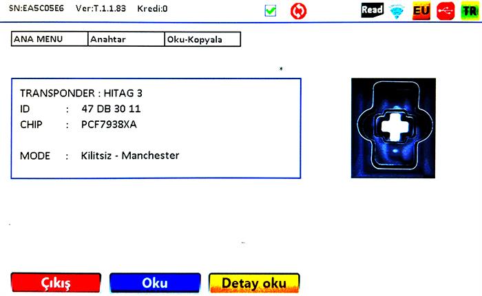 IEA UNIVERSAL CHRYSLER TYPE 3 BT PROX ANAHTAR