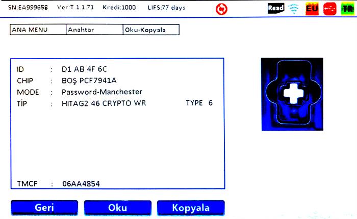 IEA PEU-CIT ID46  433MHZ KİLİTLENEBİLİR  (ASK-FSK)