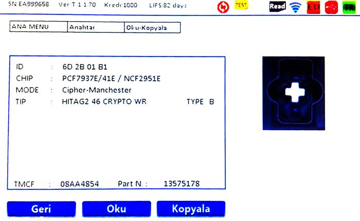 IEA OPEL GM-BUICK ID46 315MHZ
