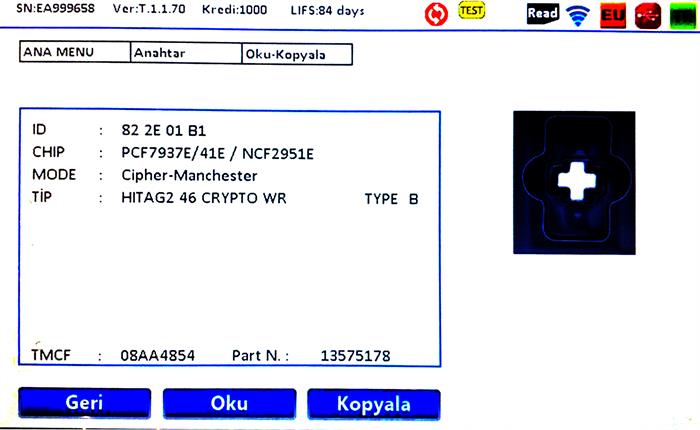 IEA OPEL GM-BUICK  ID46 315MHZ