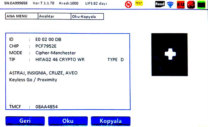 IEA OPEL ASTRA J GM-BUICK 5 BUTON ANAHTARSIZ ID46