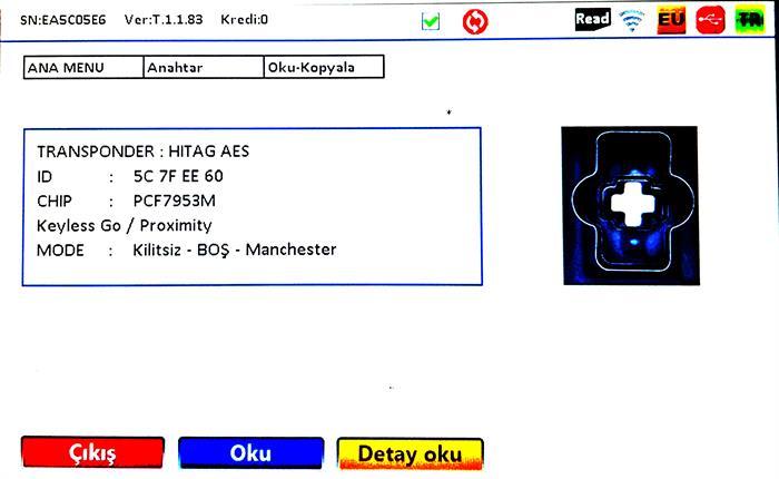 İEA ÜRETİM CLIO IV , CAPTUR ANAHTAR KEYLESS GO SMART KUMANDA PCF7953A