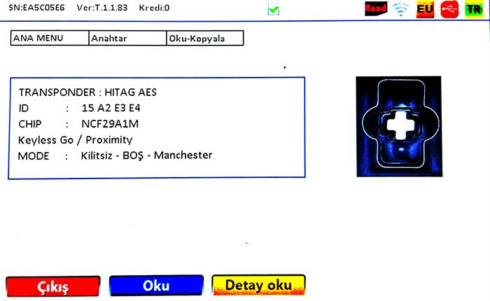 IEA RENAULT CLIO 5 4BT HITAG AES KEYLESS GO NFC29A1M 434MHZ