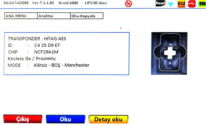 ORJ. CITROEN JUMPY 4BT HITAG AES NCF29A1M KEYLESSGO 434MHZ SMART KUMANDA