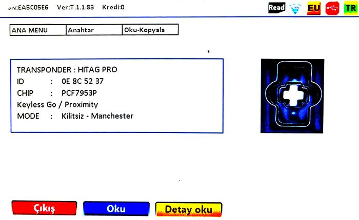 ORJ. FORD MONDEO 3  BT HITAG PRO KEYLESS GO PCF7953P 434 MHZ