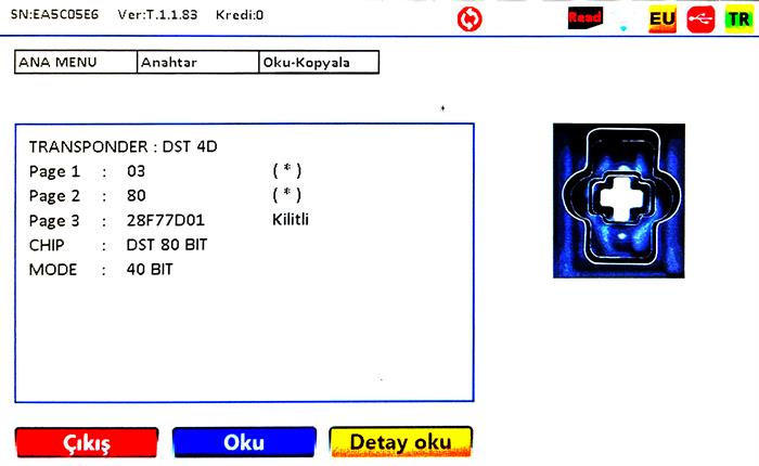 ORJ.D SİYAH KAFA 4D636F 433MHZ 3 BUTON