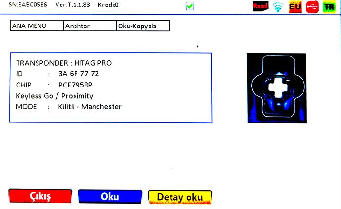 ORJ. D EDGE  HITAG PRO ANAHTARSIZ 433 MHZ