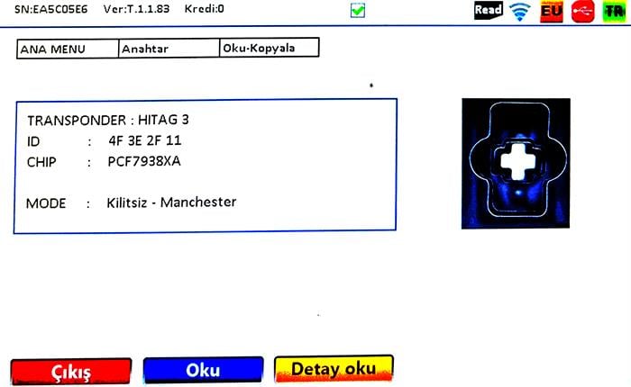 ORJ. HYUNDAI I20-TUSCON HITAG3 433MHZ