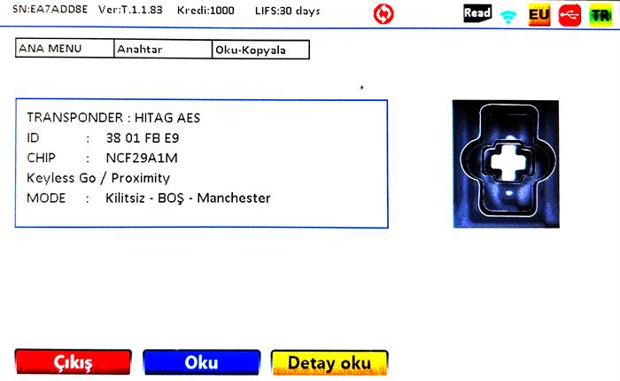 ORJ PEUGEOUT RIFTER 3BT HITAG AES KEYLESS GO NCF29A1M 434MHZ SMART KUMANDA