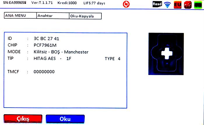 433MHZ 2 BUTON BOARD HITAG-AES