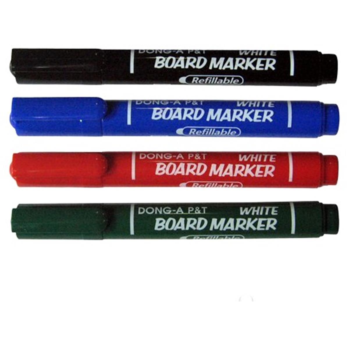 Dong-A Beyaz Tahta Kalemi Yuvarlak Uc Doldurulabilir 12'Li Kutu Yeşil