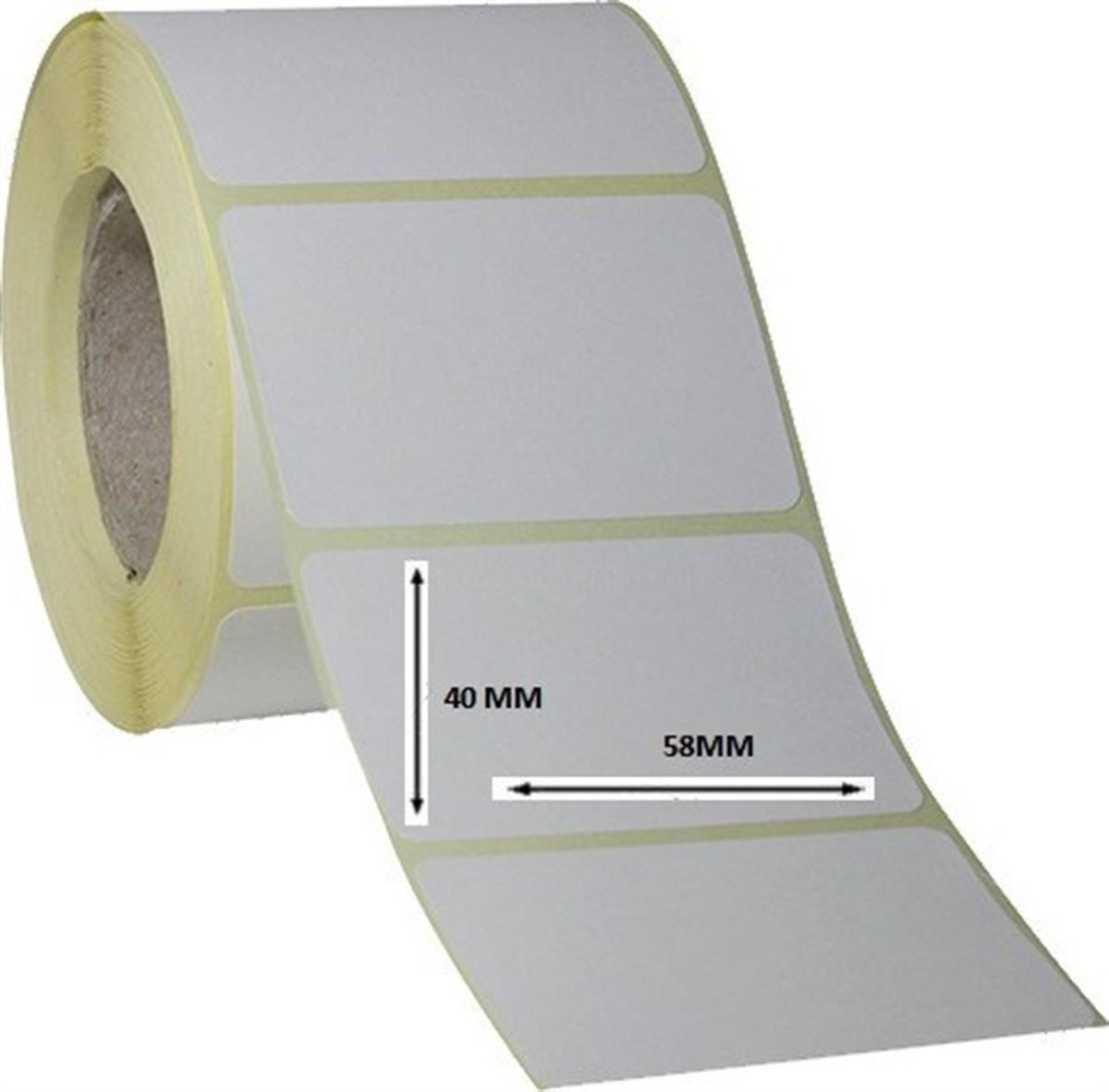 A1 Termal Terazi Etiketi 40 x 58 mm 25,000 Adet Termal Barkod Etiketi 500 Sarımlı 50 Rulo