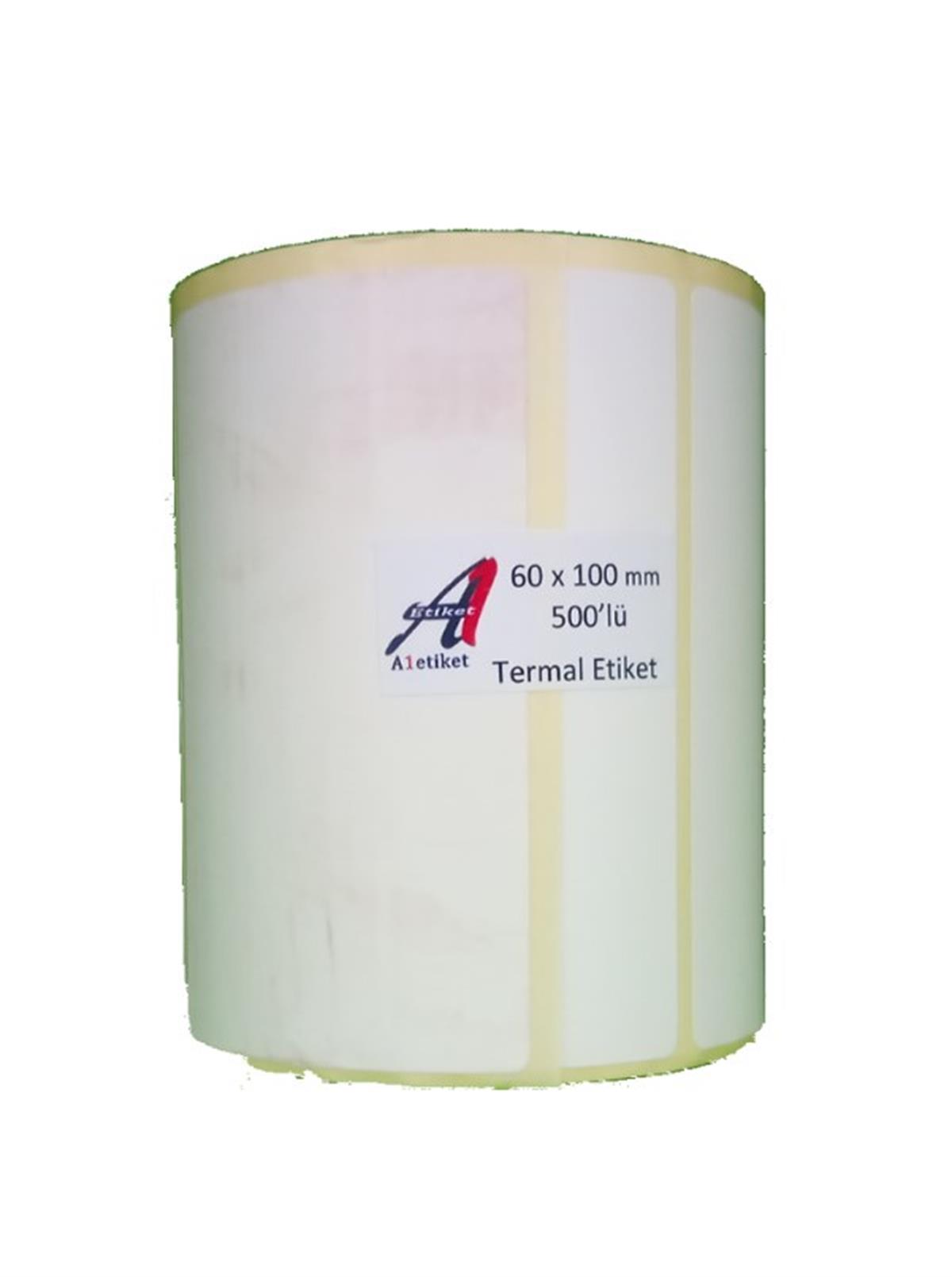 A1 Termal Etiket 60 x 100 mm 48,000 Adet Termal Barkod Etiketi 500 Sarımlı 96 Rulo