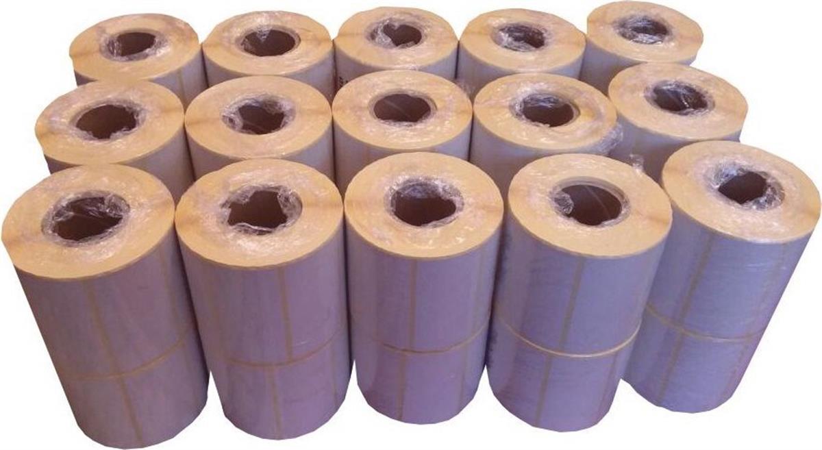 A1 Termal Etiket 80 x 100 mm 15.000 Adet Termal Barkod Etiketi 500 lü Sarım 30 Rulo