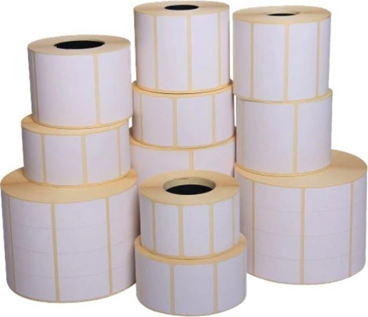 A1 Kuşe Etiket  30 X 50 mm 10.000 Adet Kuşe Barkod Etiketi 1000 Sarımlı 10 Rulo
