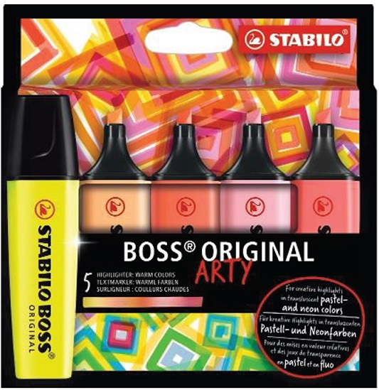 Stabilo Fosforlu Kalem Boss Orginal Set 5 Li Sıcak Renkler 70/5-2