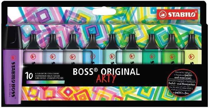 Stabilo Fosforlu Kalem Boss Orginal Set 10 Lu Soğuk Renkler 70/10-2-20