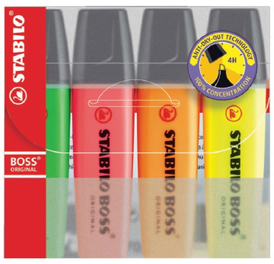 Stabilo Fosforlu Kalem Boss Orginal Set 4 Lü 70/4