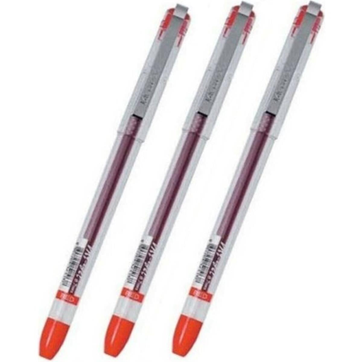 Dong-A My-Jel İğne Uçlu Metal Klipsli 0,5 Kırmızı Jel İğne Uçlu Kalem 3 lü Paket