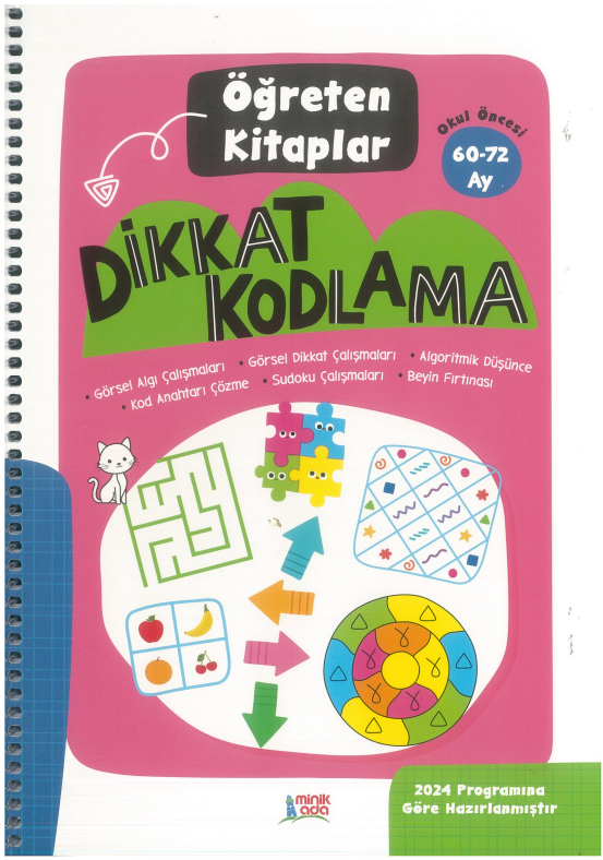 Öğreten Kitaplar - Dikkat Kodlama 60-72 ay