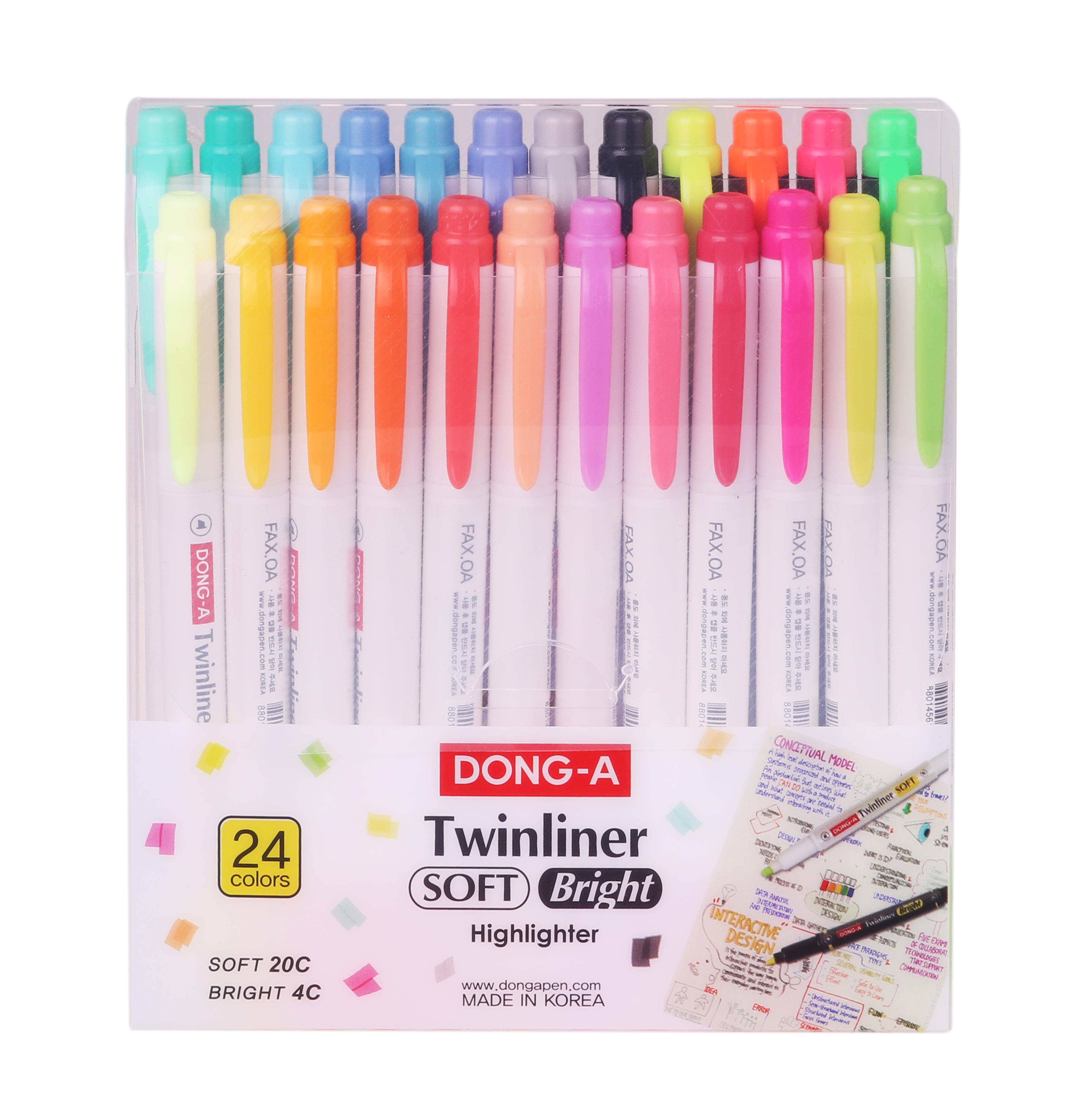 Twinliner Soft Fosforlu Çift Uçlu Kalem 24 lü Set