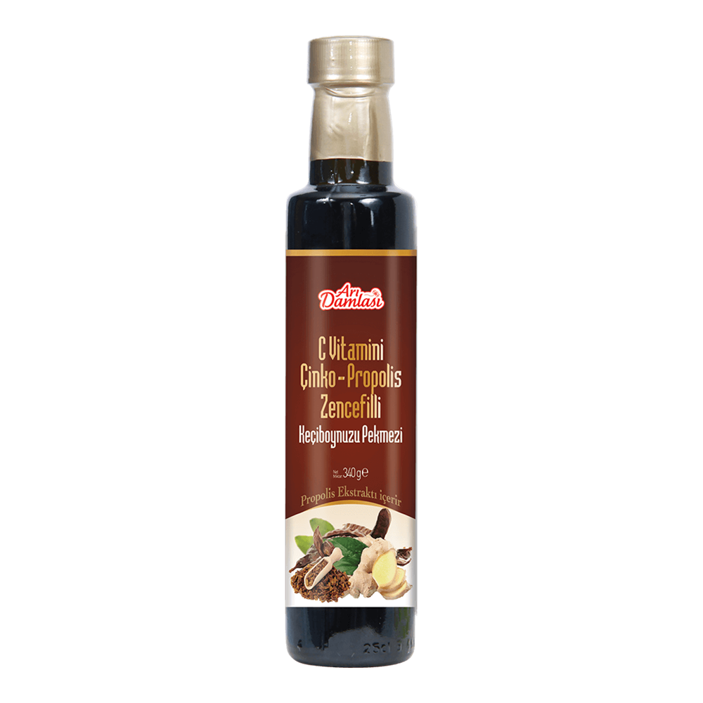 C Vitamini-Çinko-Propolis-Zencefilli Keçiboynuzu Pekmezi