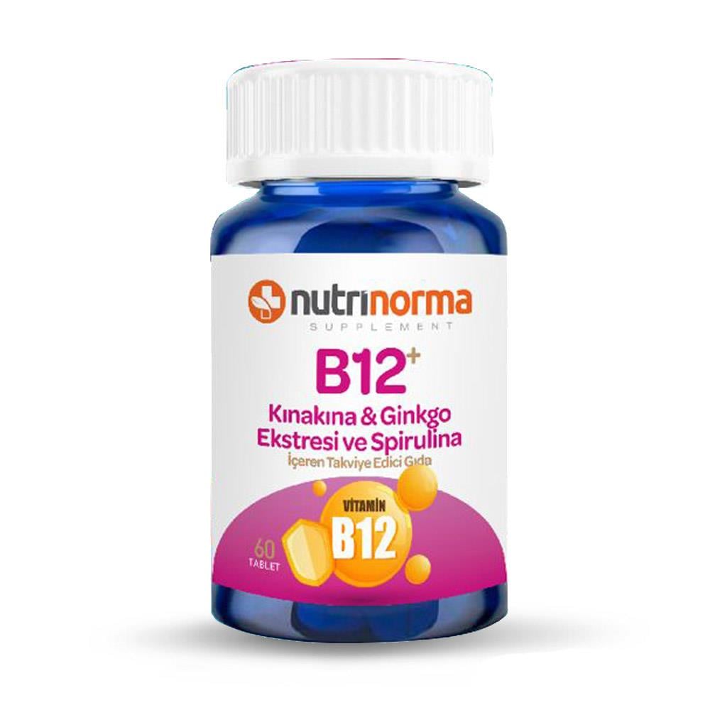 NUTRİNORMA B12, KINAKINA EKSTRESİ, GİNKGO EKSTRESİ VE SPİRULİNA İÇEREN TAKVİYE EDİCİ GIDA