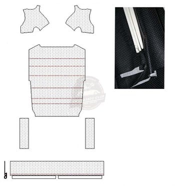 Vw Classic Club Tavan Döşemesi Siyah