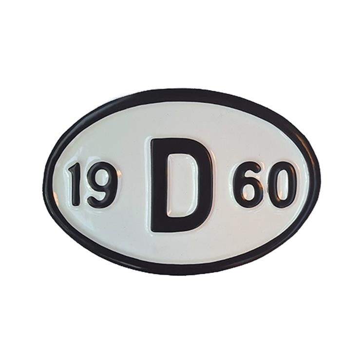 Arka Yıl Plakası 19D60 (1960)