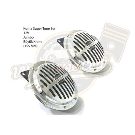 Carub Korna 12V Super Tone Set Jumbo 155mm Krom