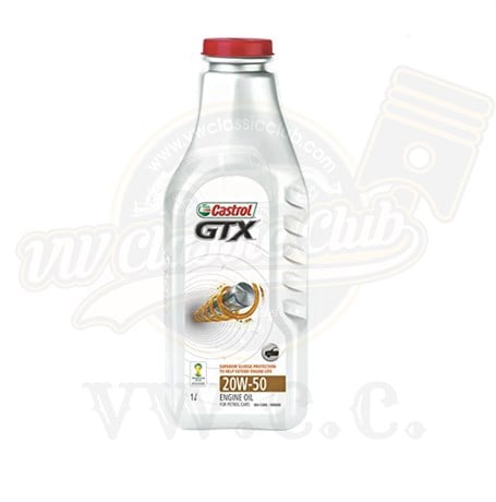 Castrol Gtx 20W/50 Motor Yağı 1 Lt. (1100-1200-1300-1302-1303-T1-T2-T3-Karmann Ghia-Variant-Golf MK)