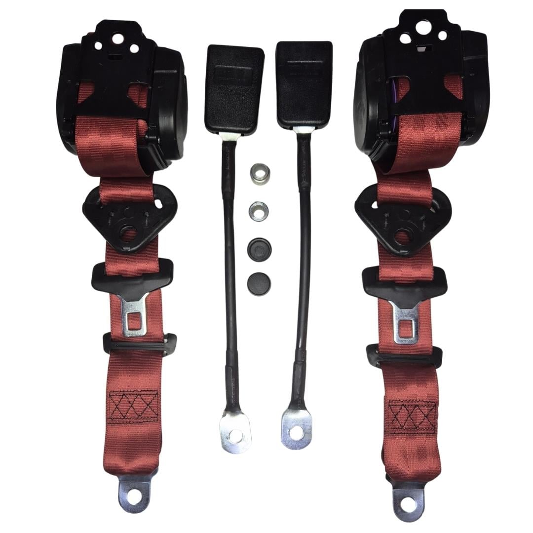 Emniyet Kemeri 3 Bağlantılı Otomatik Takım Bordo