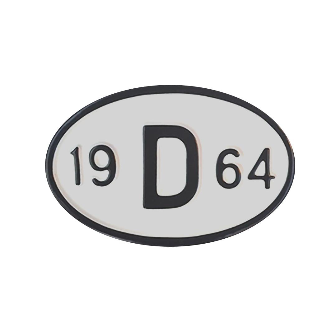 Arka Yıl Plakası 19D64 (1964)