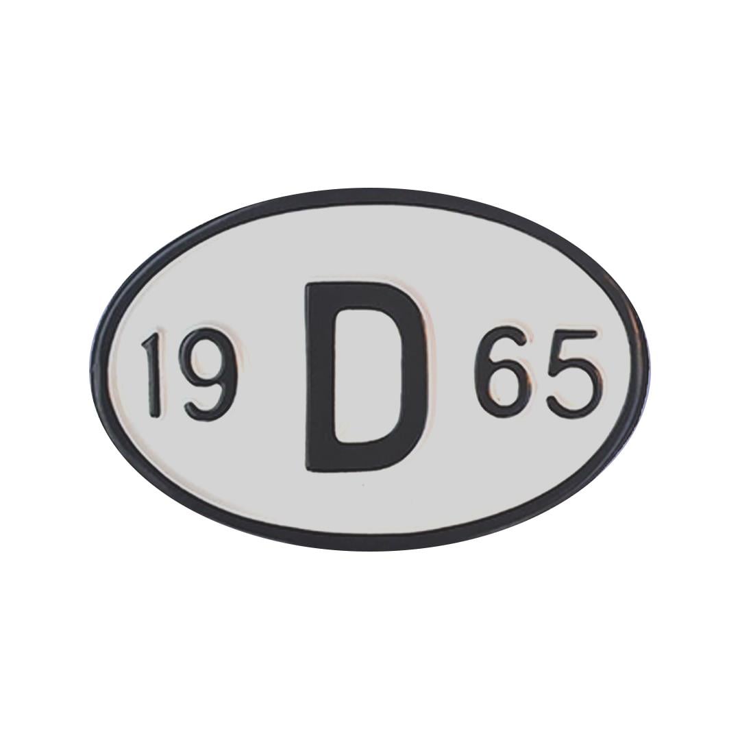 Yıl Plakası 19D65 (1965)