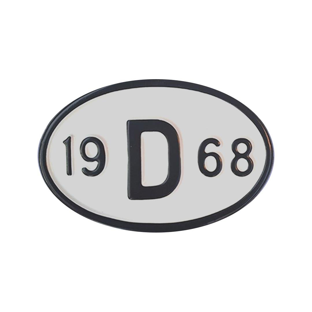 Yıl Plakası 19D68 (1968)