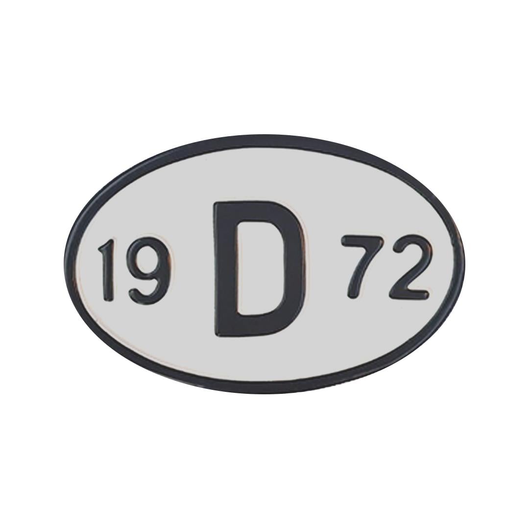 Yıl Plakası 19D72 (1972)