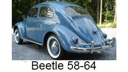 volkswagen kaplumbağa 58 64