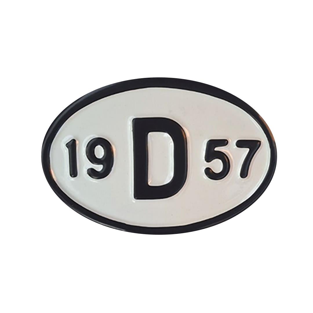 Rear Year Plate 19D57 (1957)