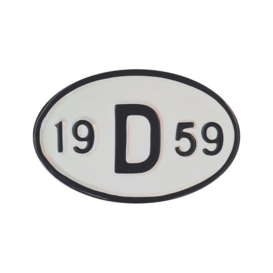Arka Yıl Plakası 19D59 (1959)