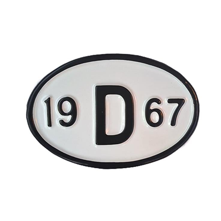 Arka Yıl Plakası 19D67 (1967)