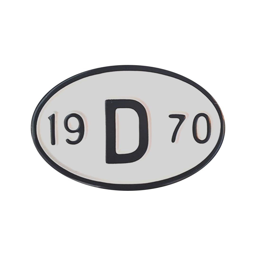 Rear Year Plate 1970 (19D70)