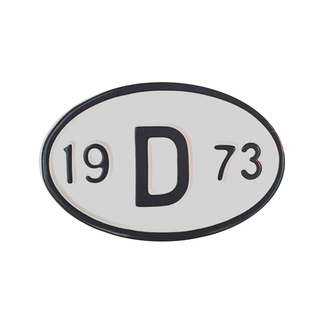 Rear Year Plate 1973 (19D73)
