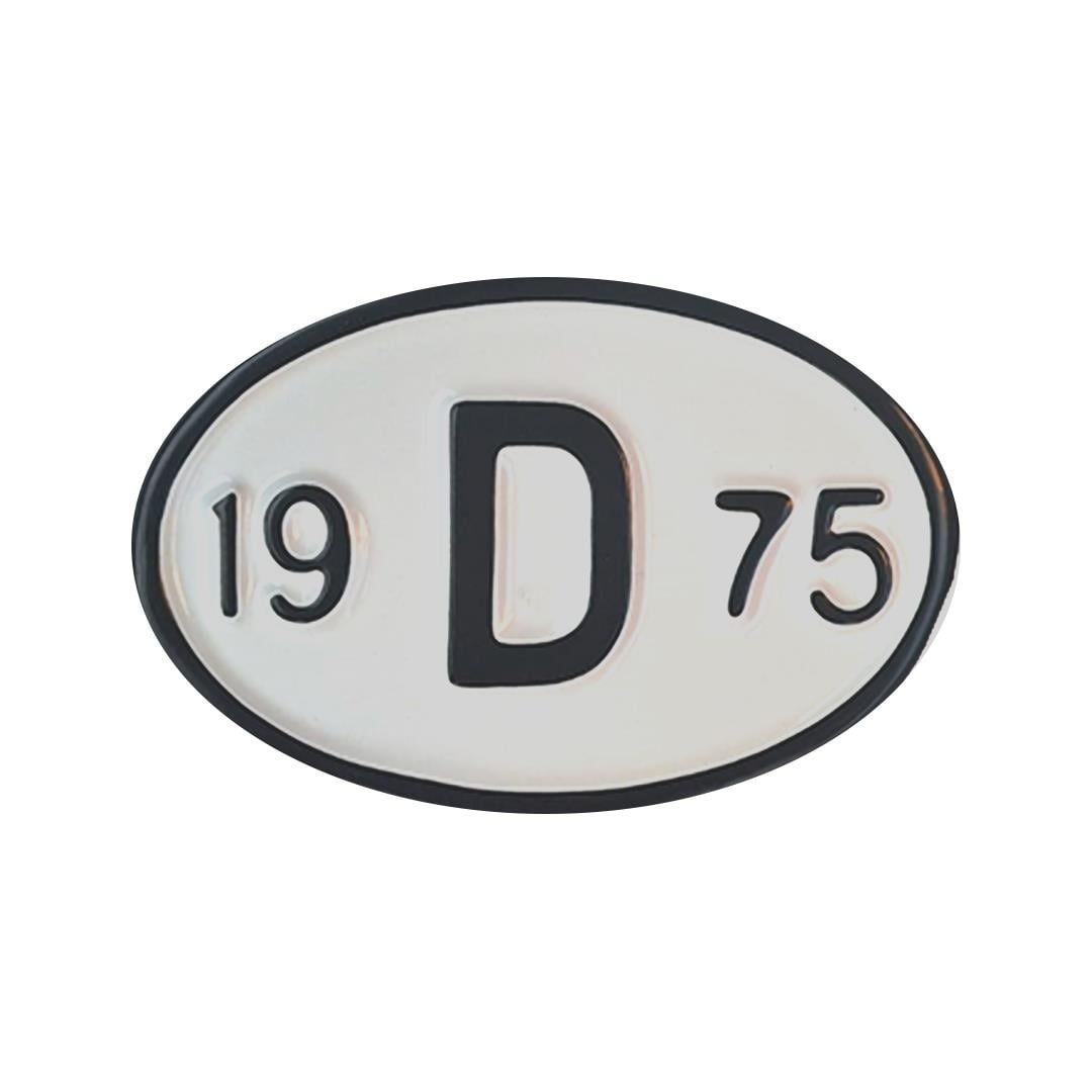 Rear Year Plate 19D75 (1975)