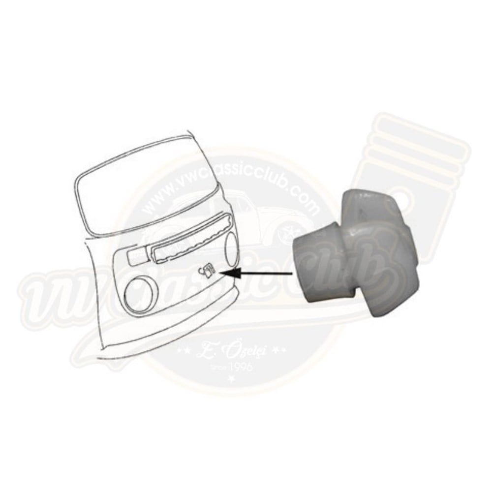 Badge Clip Plastic White (T2)