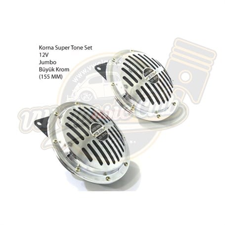 Carub Korna 12V Super Tone Set Jumbo 155mm Krom