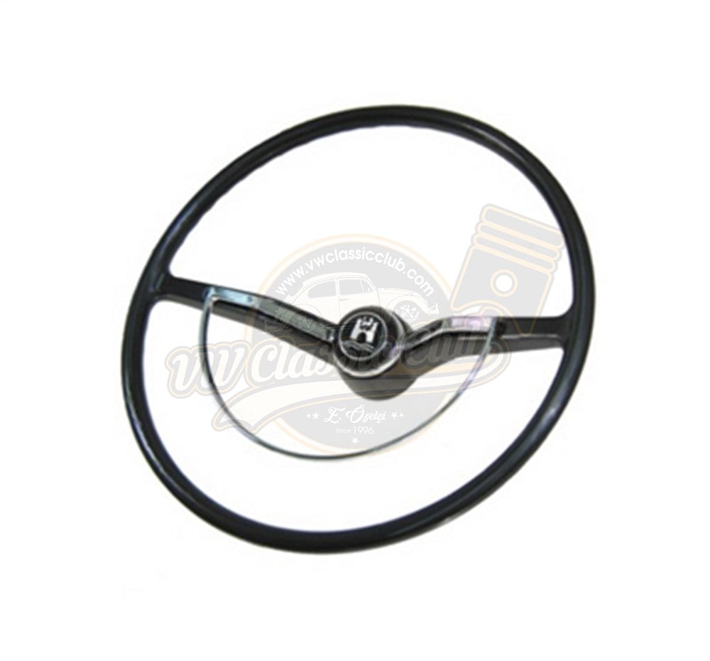 Steering Wheel Complete Black (1100-1200-1300) 311498651D - VW Classic Club  | Volkswagen Beetle Spare Parts