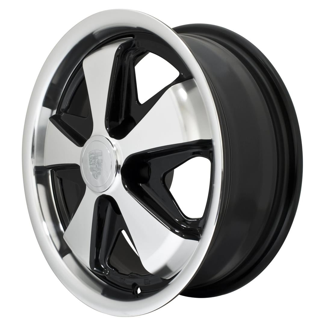 911 Style 5.5x15'' Black-Matte Silver Color Rim 5x112 1971-1979 T2 Bay Minivan