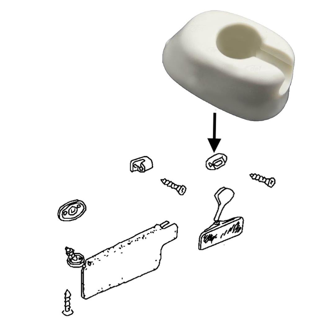 Sun Visor Retainer Off-White (Piece) (1200-1300-T2)