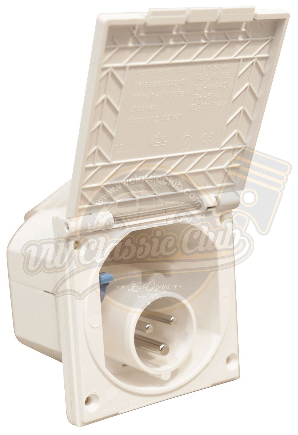 Hook Up Inlet Flush Fit Straight White