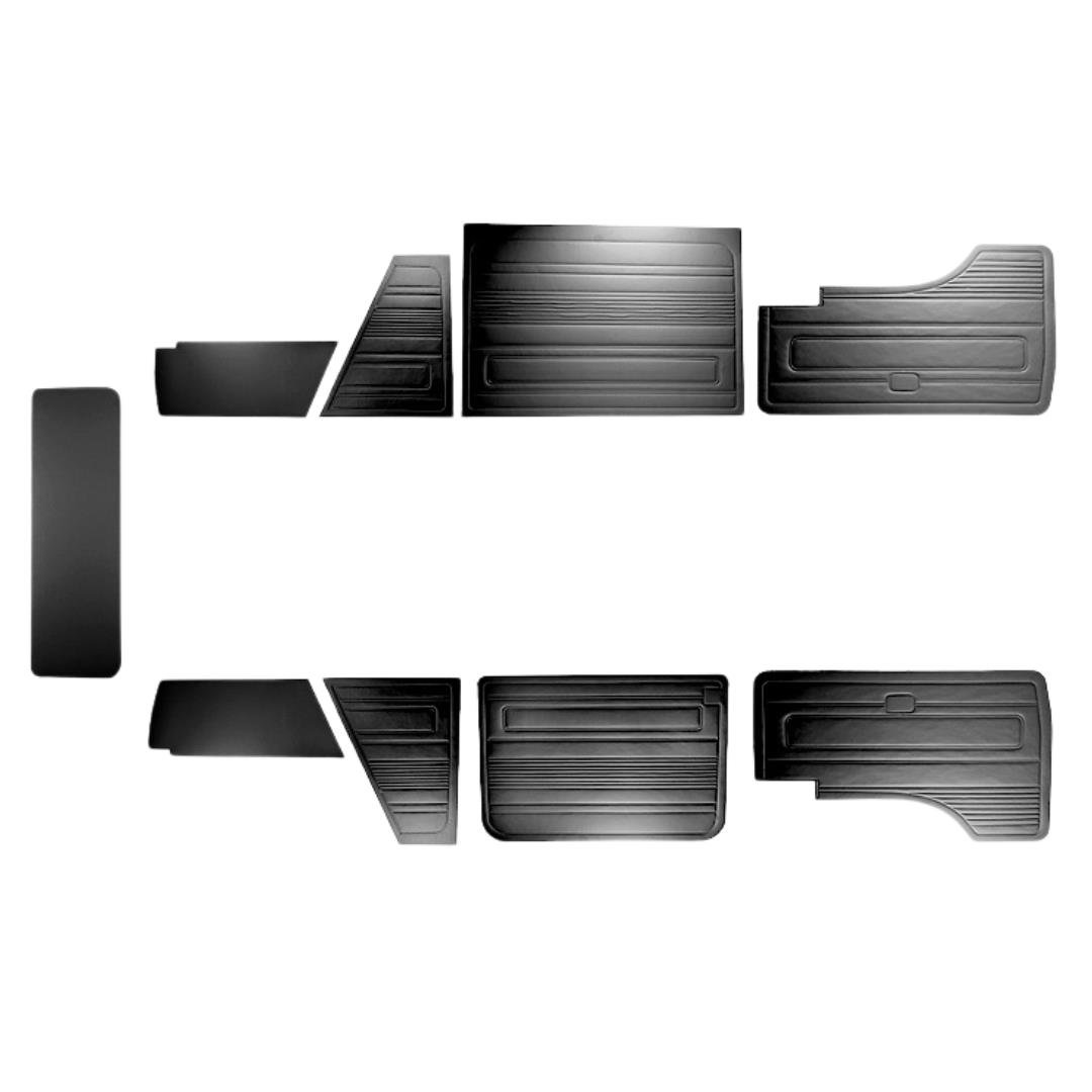 Door Panel Set With 9 Pieces Black